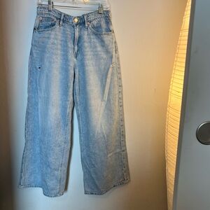 GAP High Rise Wide Leg Light Wash Jeans 10/30R